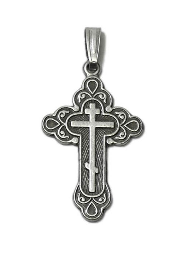 Baptismal Cross German Silver one inch