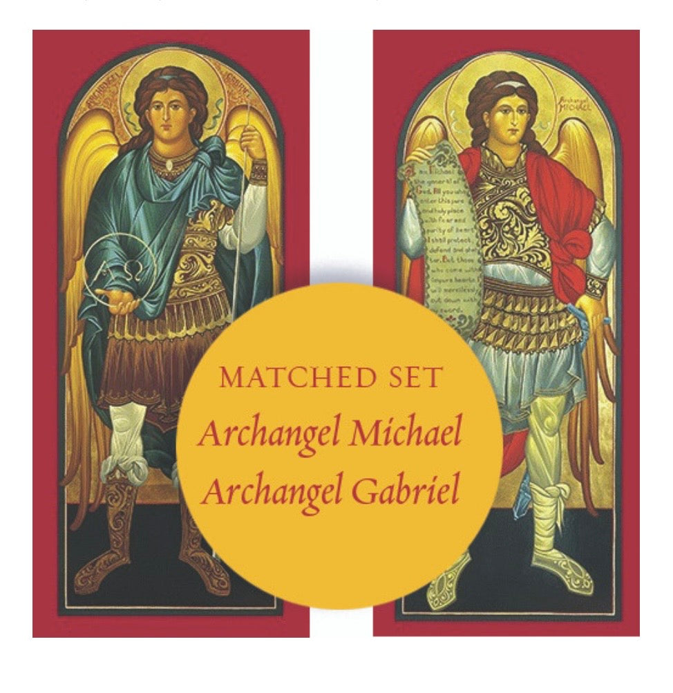 Matching set: Archangel Michael & Archangel Gabriel, full-figure icons