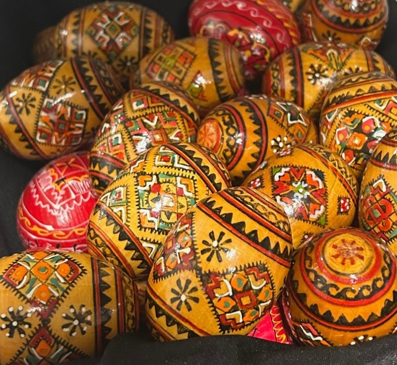 Hand Painted Wooden Easter Eggs (two sizes)