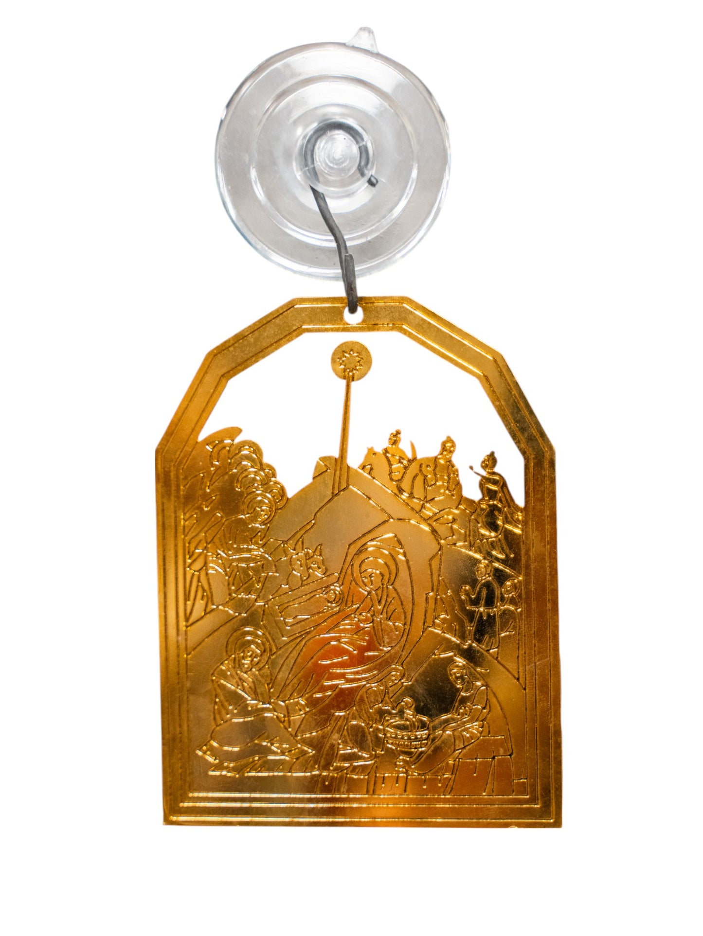 Gold Nativity Scene Ornament