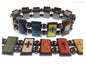 Orthodox cross bracelet, 12 hematite panels