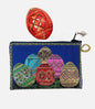 Red Painted Wooden Egg with Assorted Colored Eggs Pouch