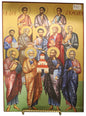 Jesus Christ with his Twelve Apostles Icon